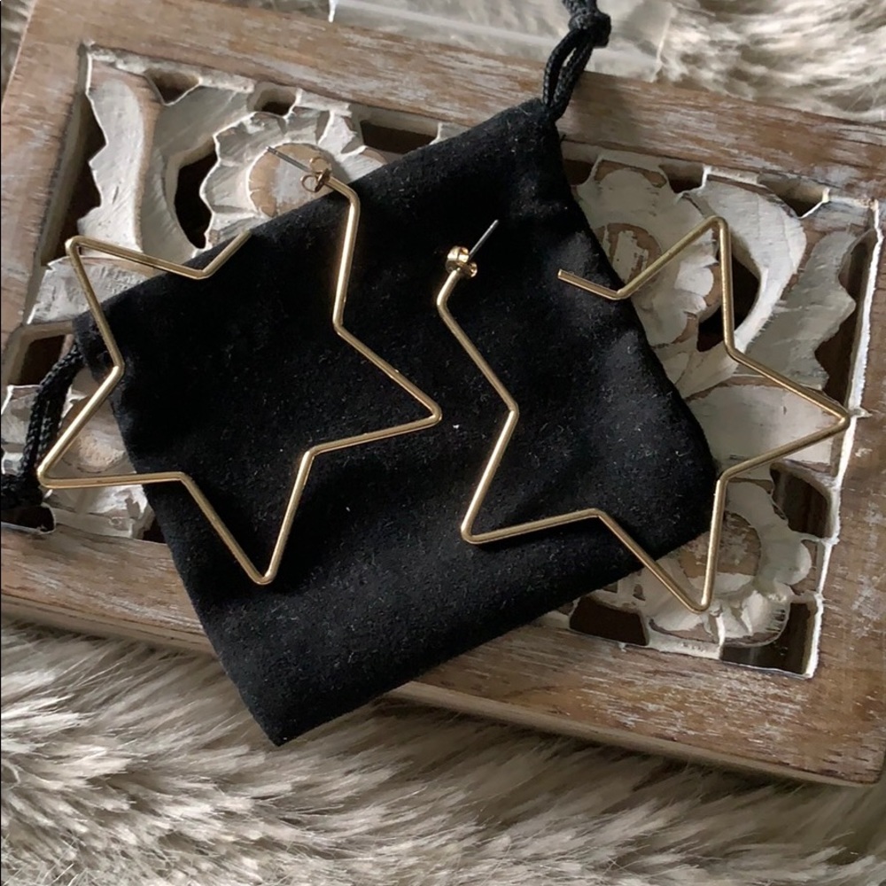 Star Hoop Earrings